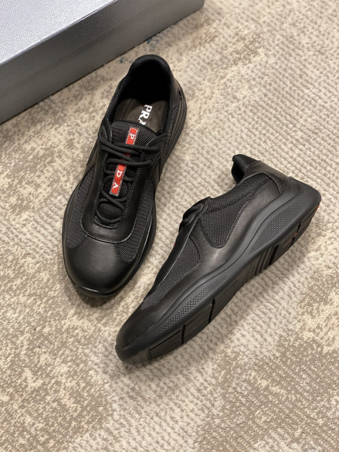 PRAD BLACK RED CUP BIKE FABRIC SNEAKERS