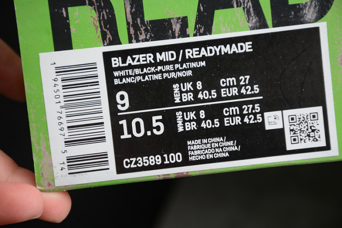nike blazer mid readymade white cz3589-100