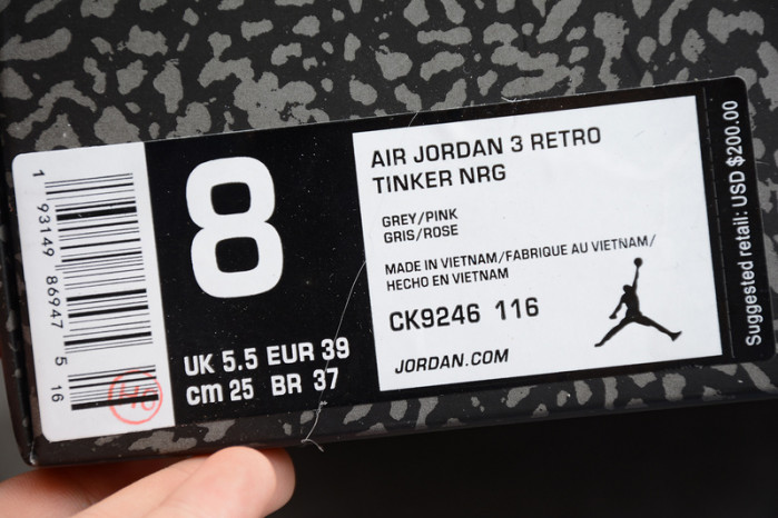 air jordan 3 retro sail rust pink ck9246-116