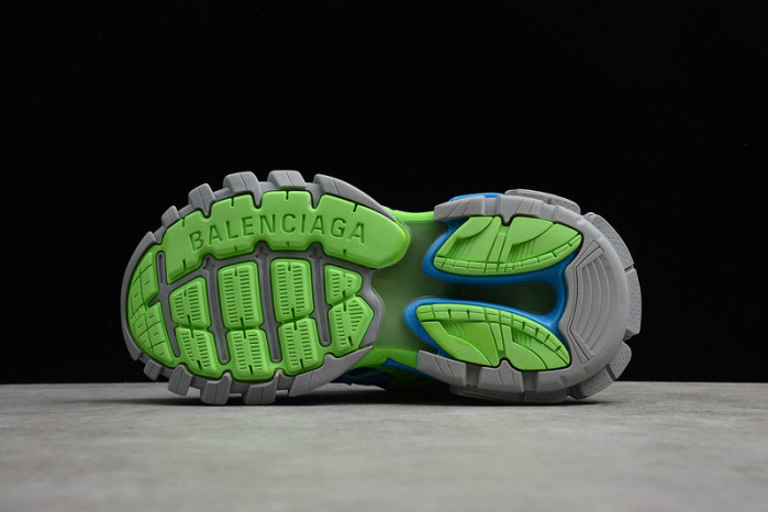 bl track trainers sneaker blue green 11614