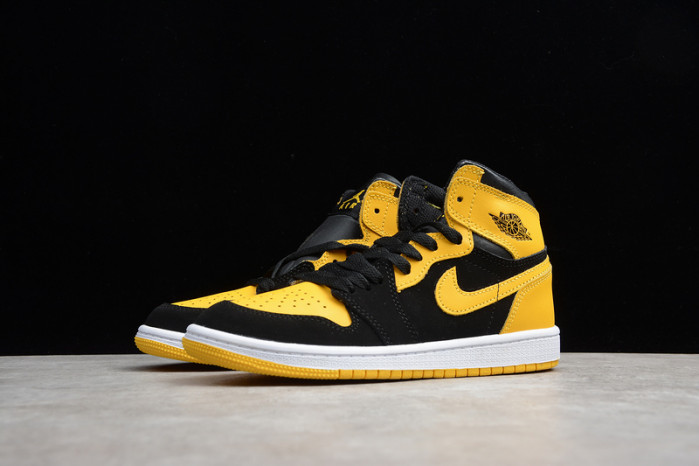 air jordan 1 kids yellow toe black white 552724-035