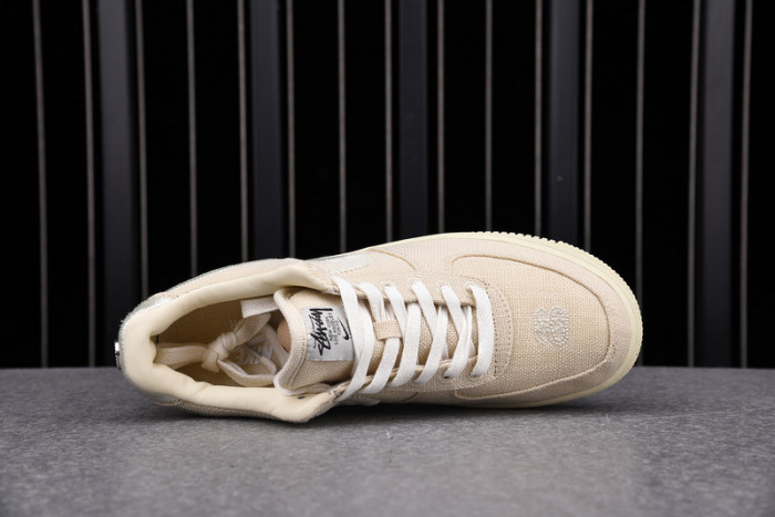 stussy nike air force 1 low “fossil stone” cz9084-200