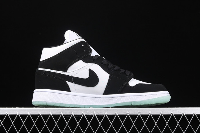 air jordan 1 mid white black teal tint bq6931-103