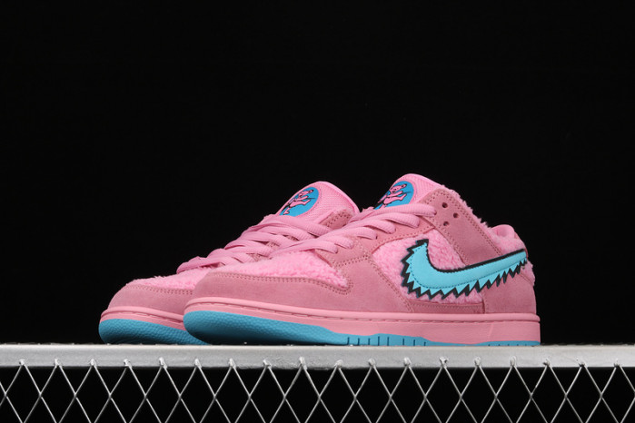 grateful dead x nike dunk low sb "pink bear" cj5378-600
