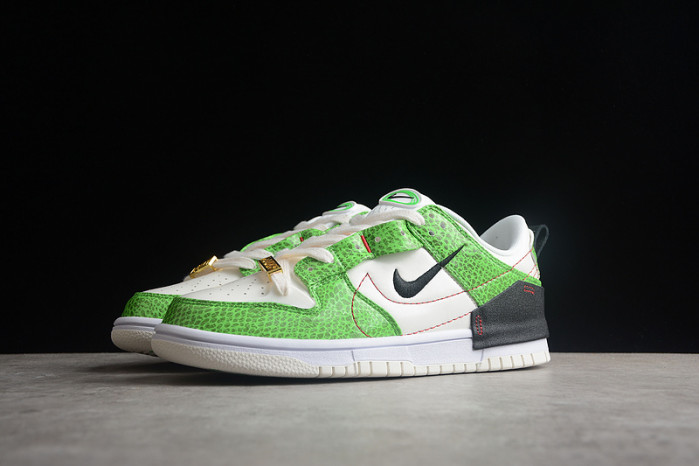 nike dunk low disrupt 2 green snakeskin dv1491-101