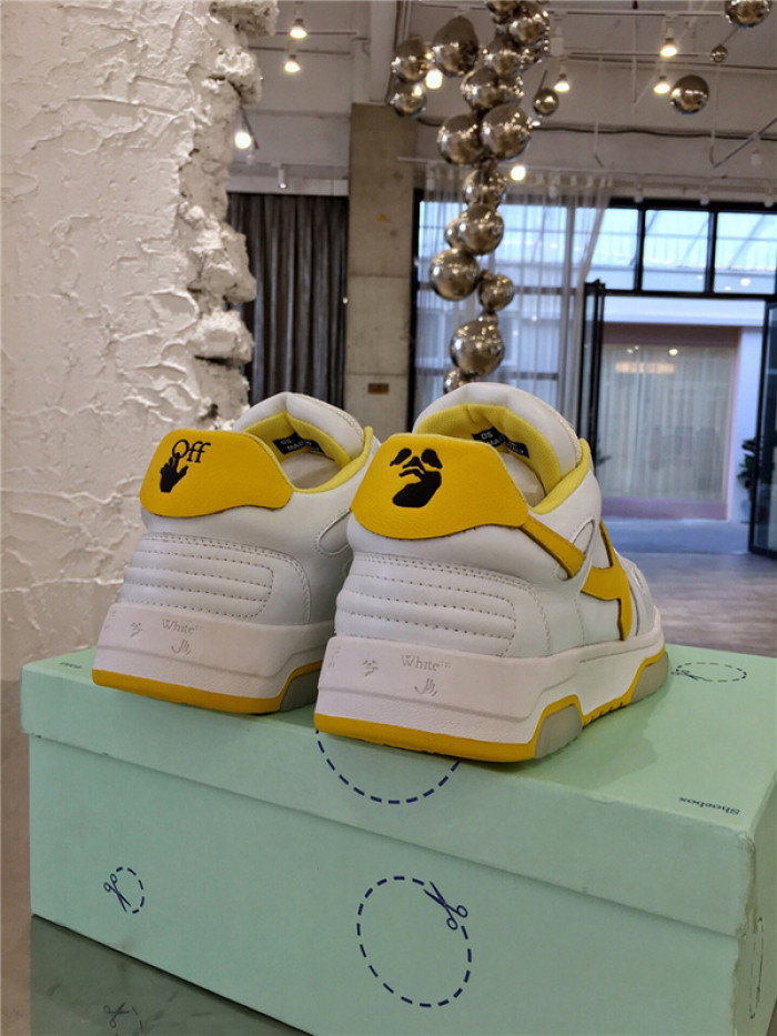 ofw out of office low-top leather sneakers