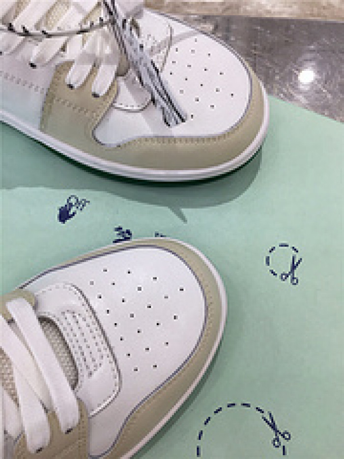 ofw out of office low-top leather sneakers