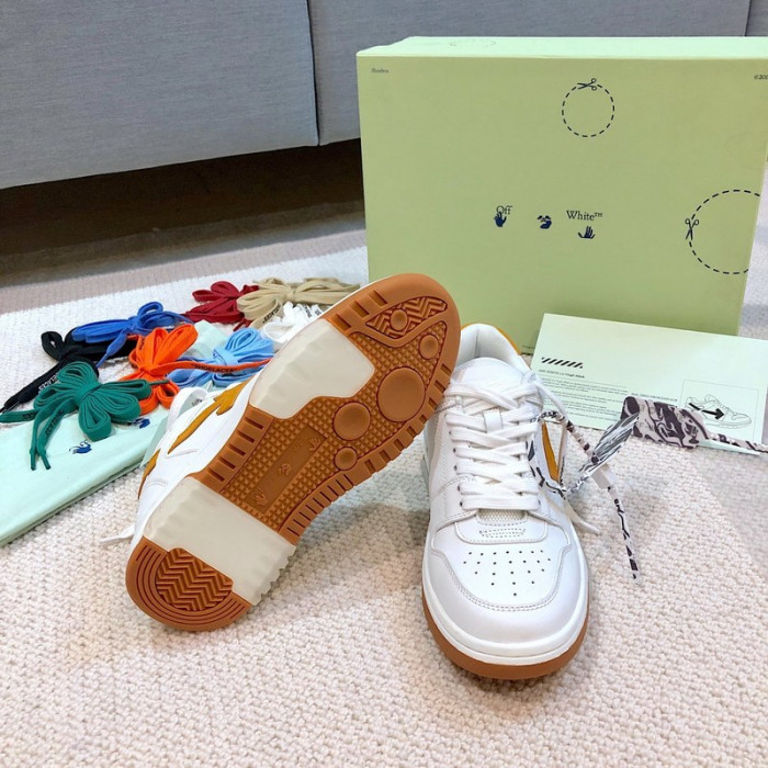 ofw out of office low-top leather sneakers