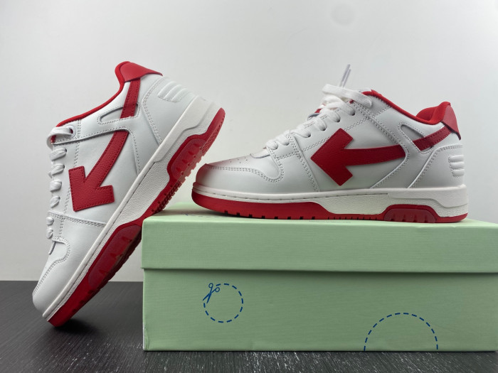 ofw out of office low-top leather sneakers 23061002