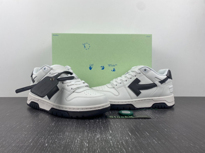 ofw out of office low-top leather sneakers