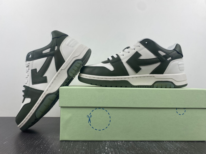 ofw out of office low-top leather sneakers