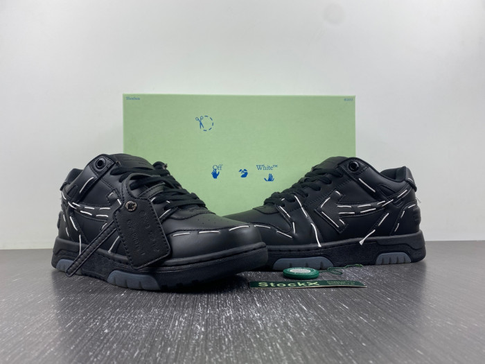 ofw out of office low-top leather sneakers