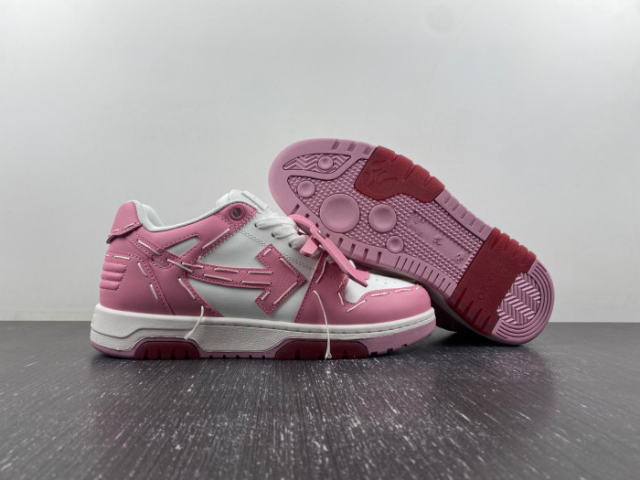 ofw out of office low-top leather sneakers