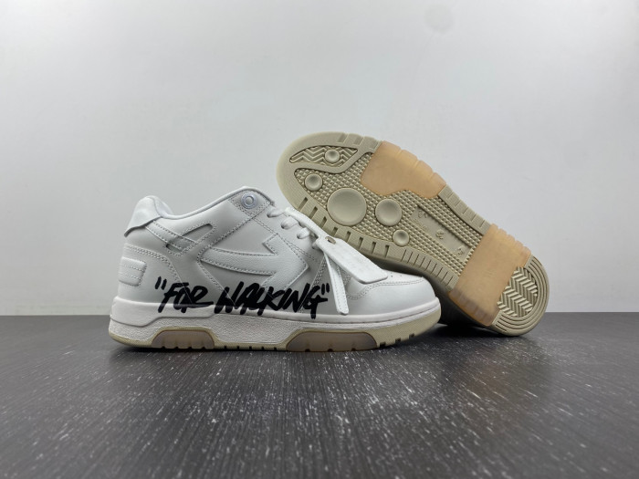 ofw out of office low-top leather sneakers