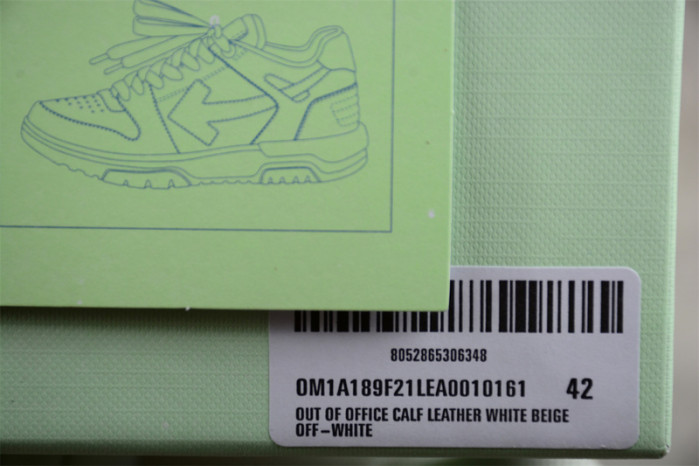 ofw out of office low-top leather sneakers