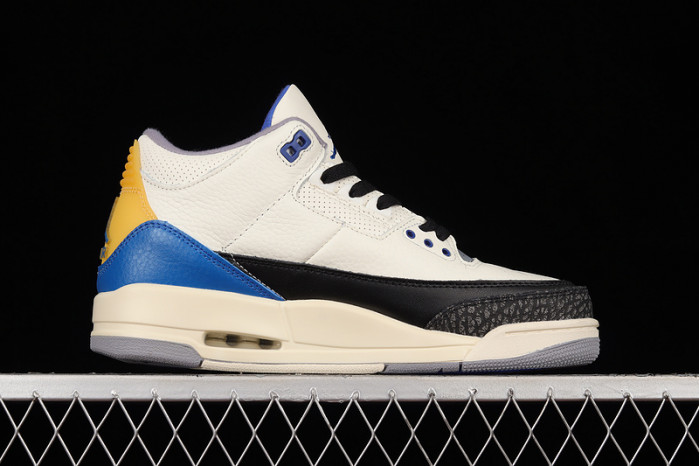 air jordan 3 retro unc white black blue yellow 398614-145