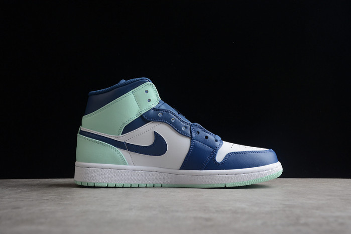 air jordan 1 mid "blue mint" 554724-413