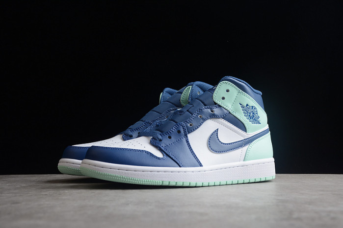 air jordan 1 mid "blue mint" 554724-413