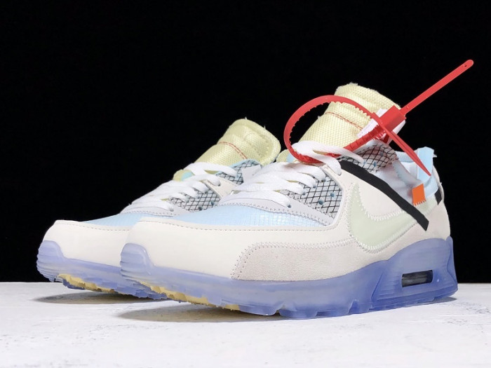 ofw x nike air max 90 am90 the ten 10 sail muslin virgil abloh - aa7293-100