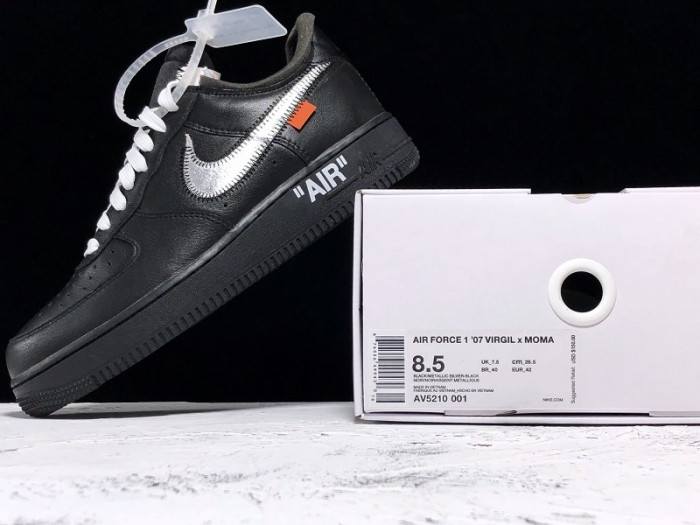 ofw x moma x nike air force 1 07 low black - av5210-001