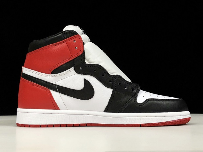 air jordan 1 high og “black toe” white/ black-varsity red mens 555088-125