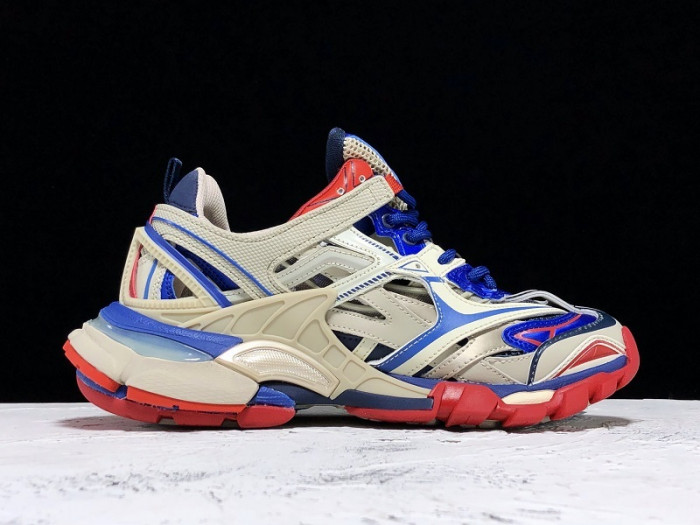 bl track trainers sneaker grey blue red h903p079