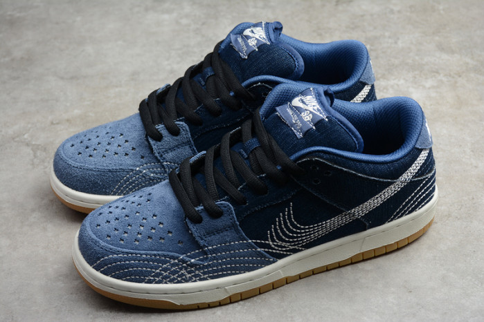 nike sb dunk low denim sashiko cv0316-400