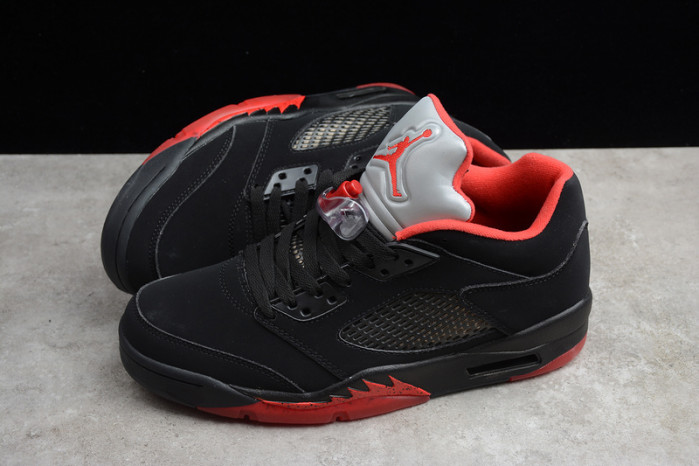 air jordan 5 retro low alternate 90 black/gym red-metallic hematite 819171-001