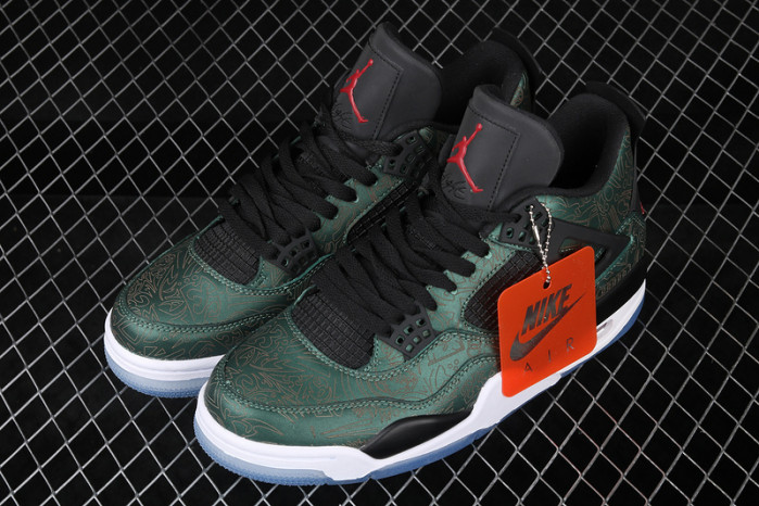 air jordan 4 laser green/blaca/white aj4-1043515