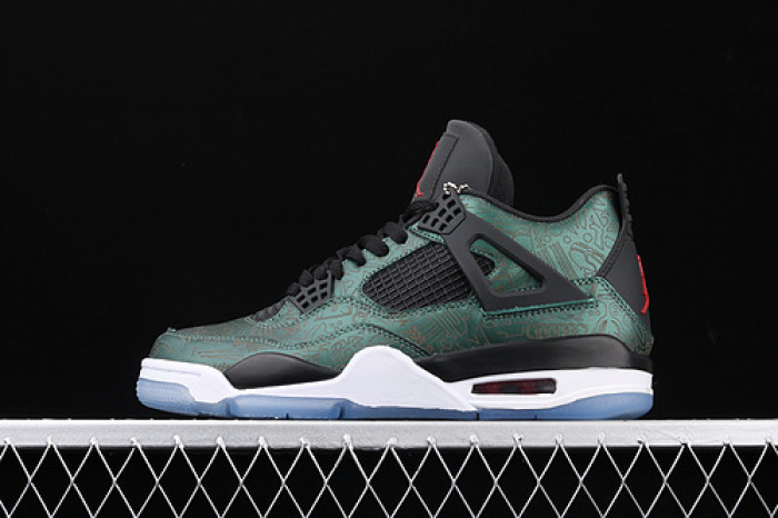 air jordan 4 laser green/blaca/white aj4-1043515