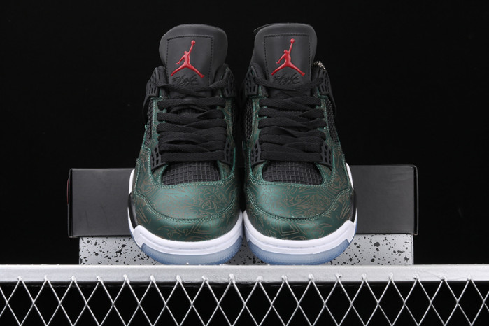 air jordan 4 laser green/blaca/white aj4-1043515