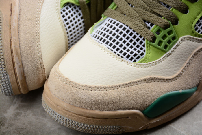 air jordan 4 retro white/grey/brown/green aj4-kncw2