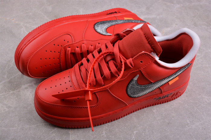 off white x nike air force 1 red ao4297-600