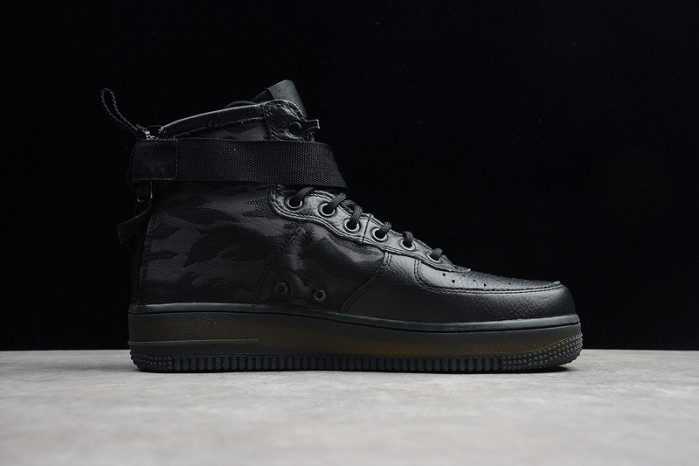NIKE AIR FORCE 1 MID “TIGER CAMO” BLACK MENS - AA7345-001