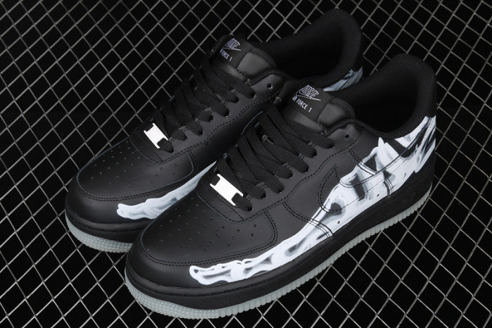nike air force 1 low black skeleton halloween bq7541-001