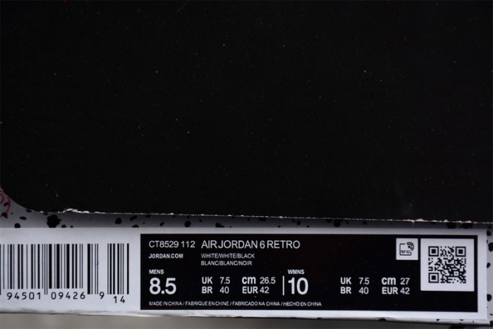 air jordan 6 "reverse oreo" ct8529-112