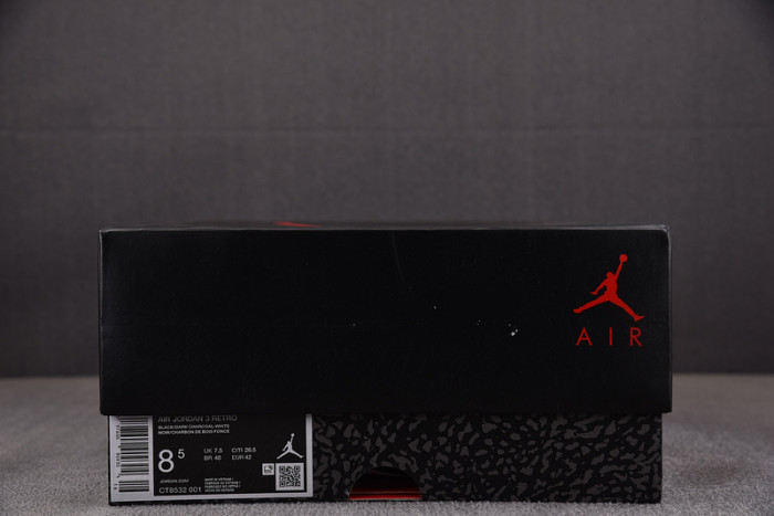 AIR JORDAN 3 "BLACK CAT" 2025 CT8532-001
