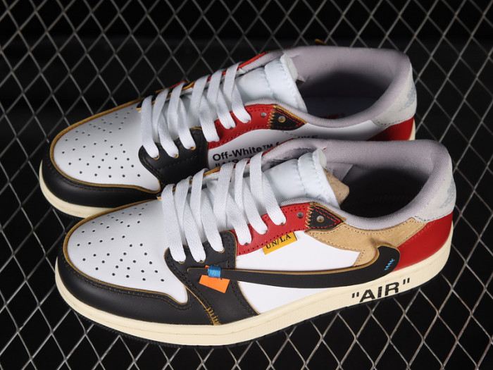 air jordan 1 retro low white brown black cz0790-107