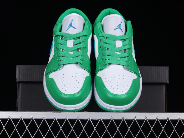air jordan 1 low "lucky green/aquatone" dc0774-304