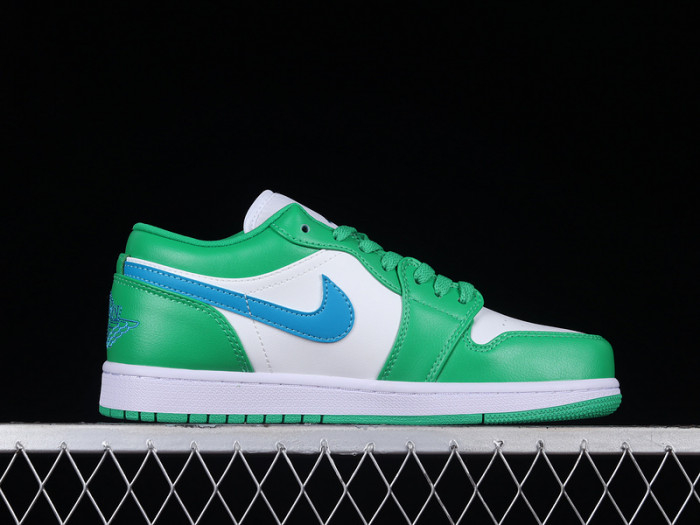 air jordan 1 low "lucky green/aquatone" dc0774-304