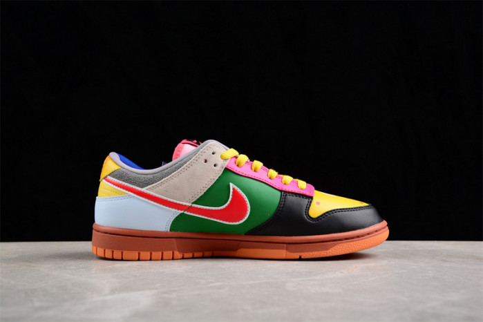 nike dunk low "what the S*per mario" custom dh0952 100