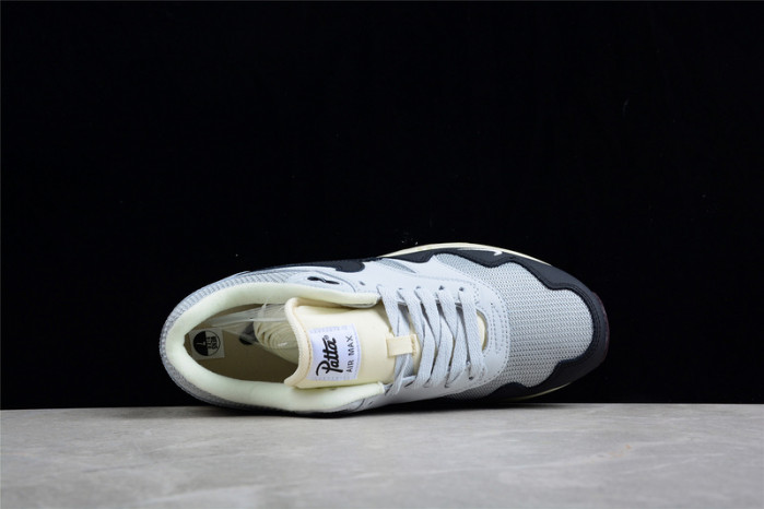 patta x nike air max 1 black white grey dh1348-002
