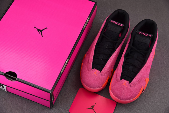 jordan 14 retro low shocking pink (w) dh4121-600