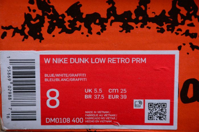 nike dunk low graffiti navy - dm0108-400