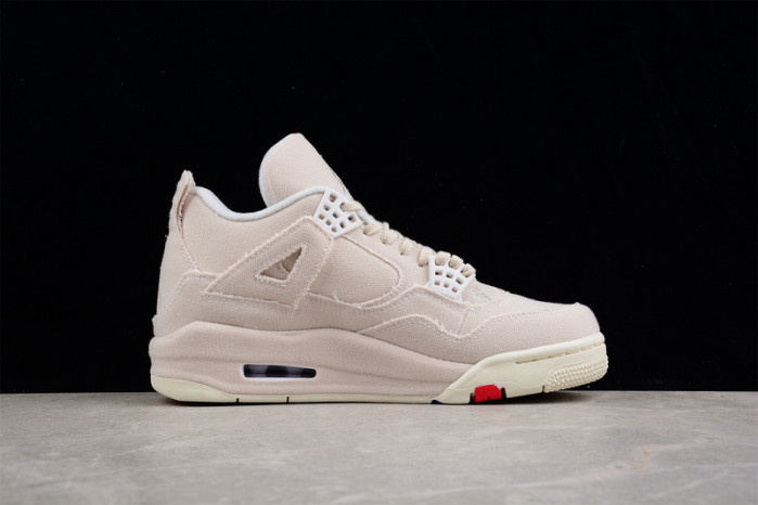 air jordan 4 canvas sail cement grey dq4909-100
