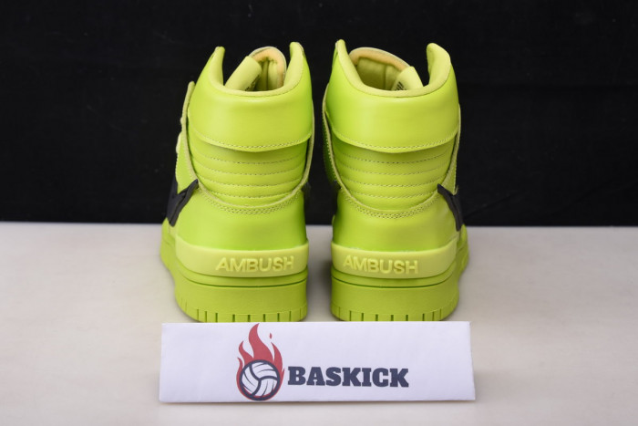 nike dunk high x ambush flash lime - cu7544-300