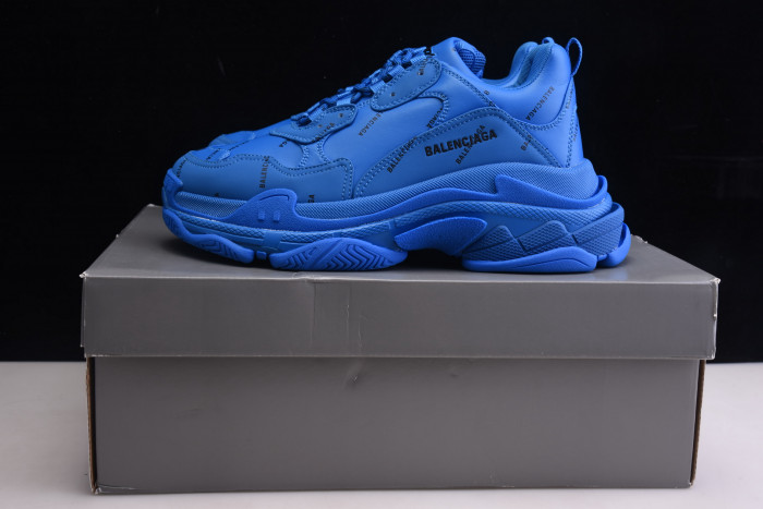 bl triple s blue trainers black letters h903p8081