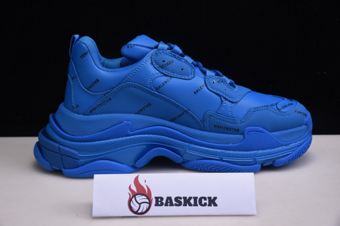 bl triple s blue trainers black letters h903p8081