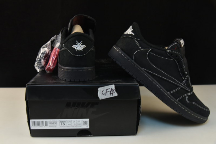travis scott x air jordan 1 low “black phantom” dm7866-001