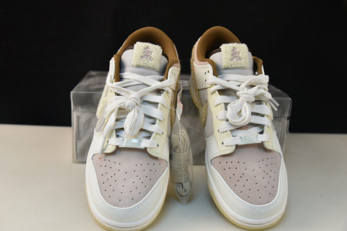 nike dunk low year of the rabbit brown fd4203-211